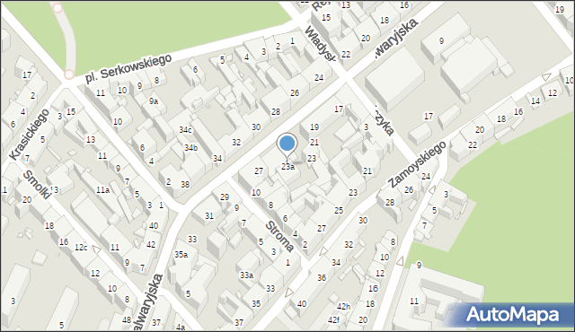 Kraków, Kalwaryjska, 23a, mapa Krakowa