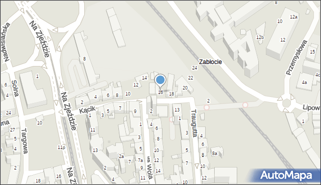 Kraków, Kącik, 16, mapa Krakowa