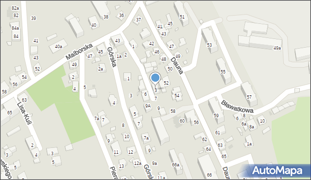 Kraków, Kadena-Bandrowskiego Juliusza, 3, mapa Krakowa