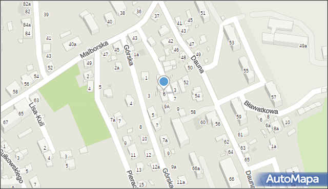 Kraków, Kadena-Bandrowskiego Juliusza, 6, mapa Krakowa