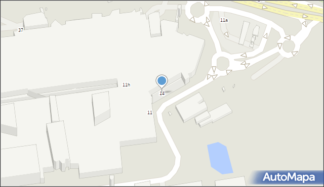 Kraków, Kamieńskiego Henryka, 14, mapa Krakowa