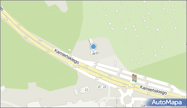 Kraków, Kamieńskiego Henryka, 18, mapa Krakowa