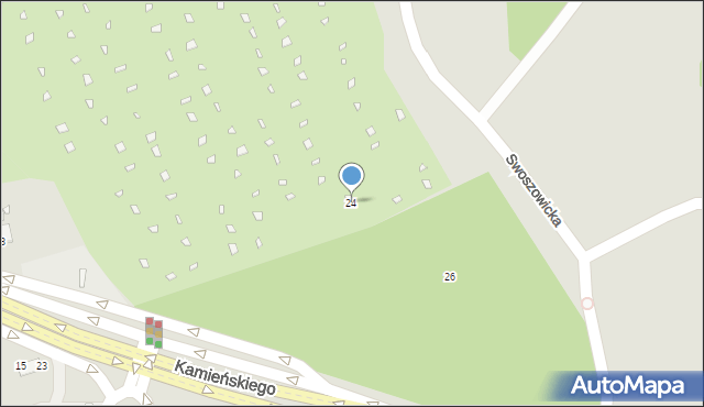 Kraków, Kamieńskiego Henryka, 24, mapa Krakowa