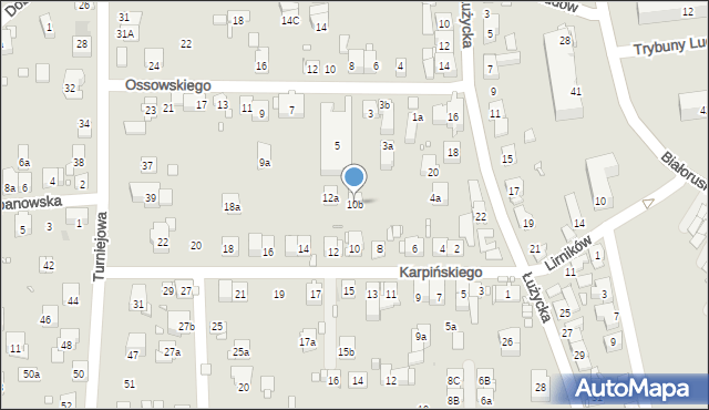 Kraków, Karpińskiego Franciszka, 10b, mapa Krakowa