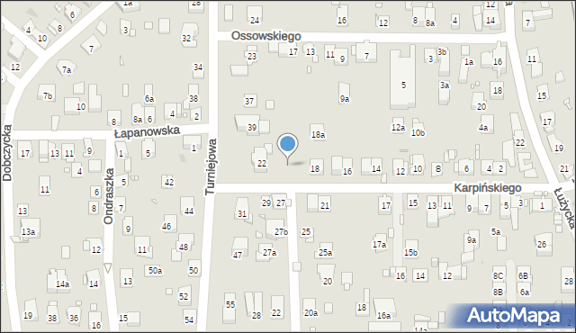Kraków, Karpińskiego Franciszka, 20, mapa Krakowa