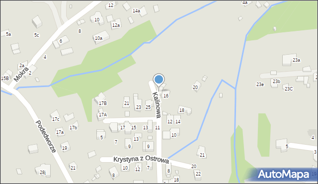 Kraków, Kalinowa, 27, mapa Krakowa