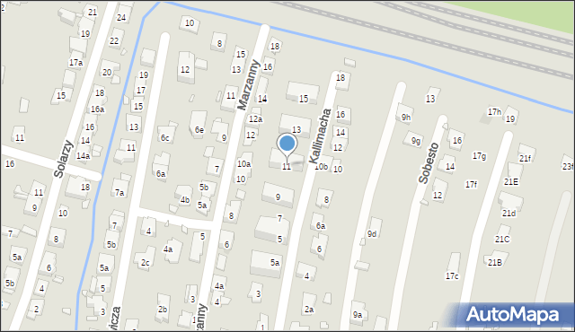 Kraków, Kallimacha Filipa, 11, mapa Krakowa