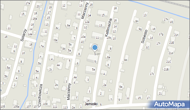Kraków, Kallimacha Filipa, 7, mapa Krakowa