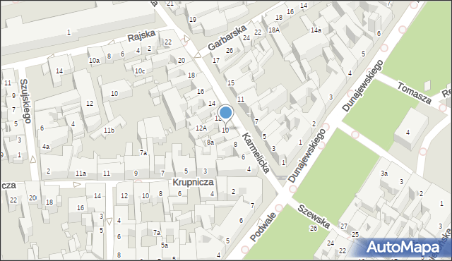 Kraków, Karmelicka, 10, mapa Krakowa