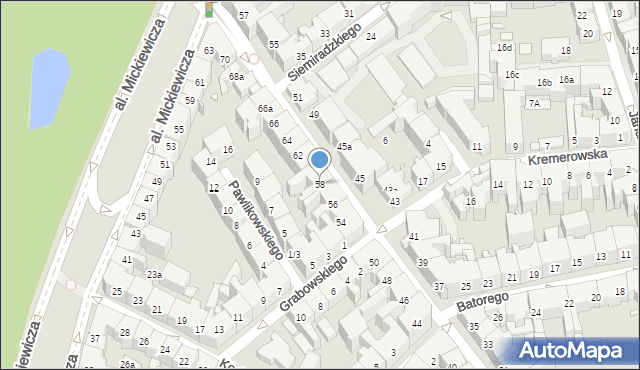 Kraków, Karmelicka, 58, mapa Krakowa