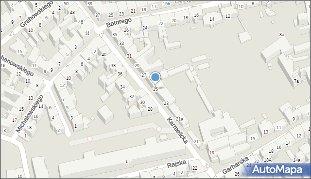 Kraków, Karmelicka, 25, mapa Krakowa