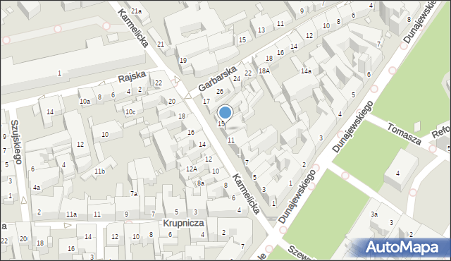 Kraków, Karmelicka, 13, mapa Krakowa