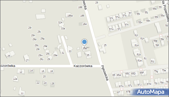 Kraków, Kaczorówka, 35a, mapa Krakowa