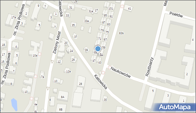 Kraków, Katowicka, 45b, mapa Krakowa