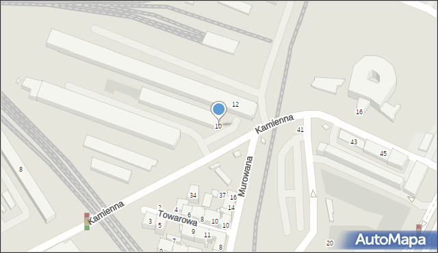 Kraków, Kamienna, 10, mapa Krakowa