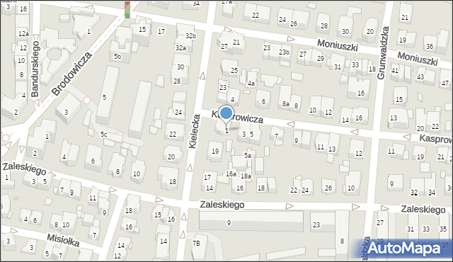 Kraków, Kasprowicza Jana, 1, mapa Krakowa