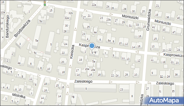 Kraków, Kasprowicza Jana, 3, mapa Krakowa