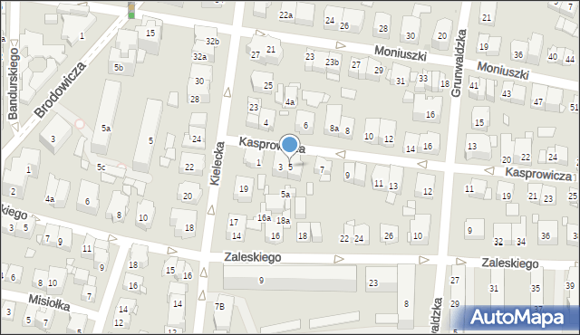 Kraków, Kasprowicza Jana, 5, mapa Krakowa