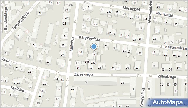 Kraków, Kasprowicza Jana, 5a, mapa Krakowa