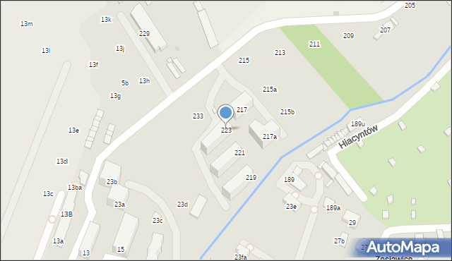 Kraków, Kantorowicka, 223, mapa Krakowa