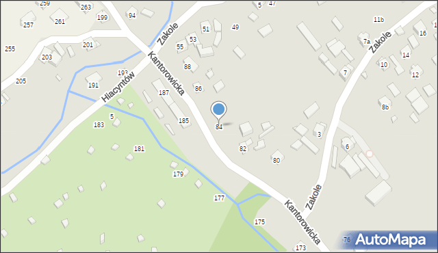 Kraków, Kantorowicka, 84, mapa Krakowa