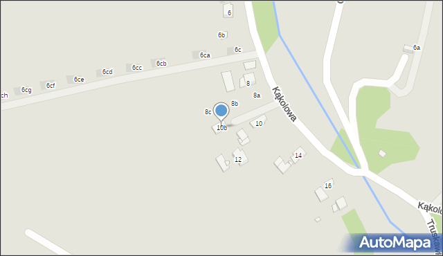 Kraków, Kąkolowa, 10b, mapa Krakowa