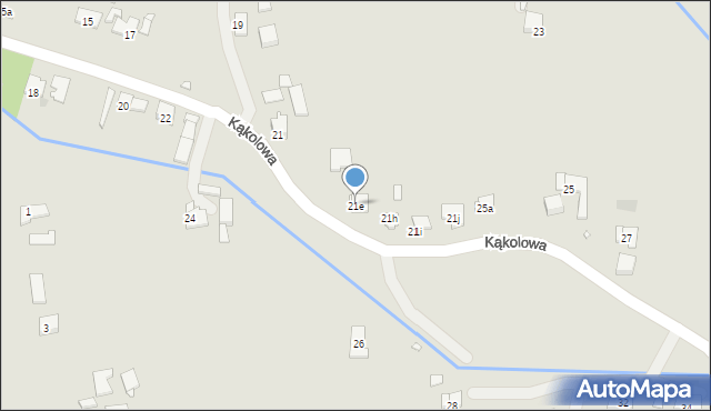 Kraków, Kąkolowa, 21e, mapa Krakowa