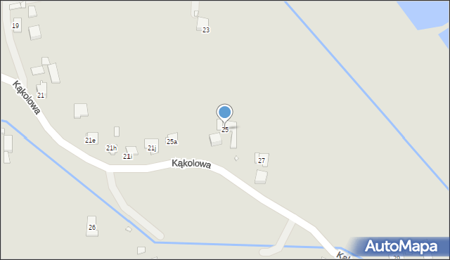 Kraków, Kąkolowa, 25, mapa Krakowa