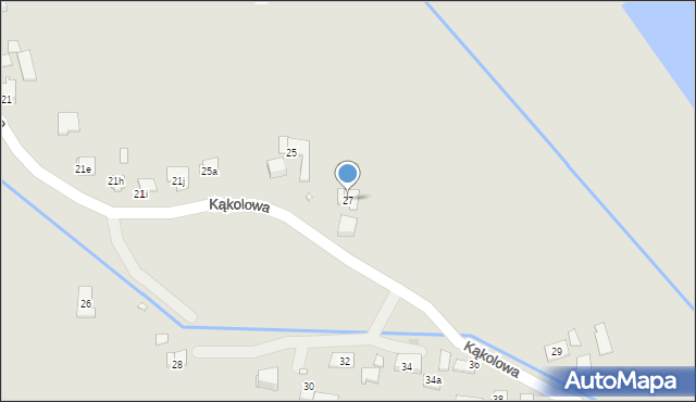 Kraków, Kąkolowa, 27, mapa Krakowa