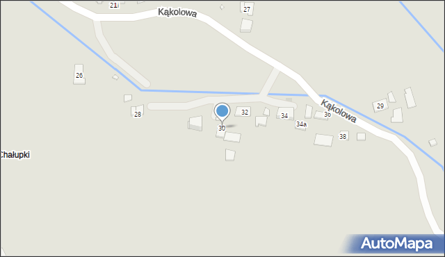 Kraków, Kąkolowa, 30a, mapa Krakowa