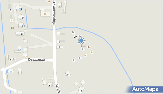 Kraków, Karaszewicza-Tokarzewskiego Michała, gen., 9j, mapa Krakowa