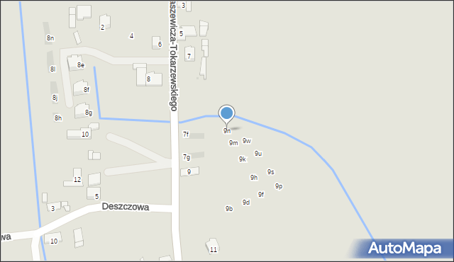 Kraków, Karaszewicza-Tokarzewskiego Michała, gen., 9n, mapa Krakowa