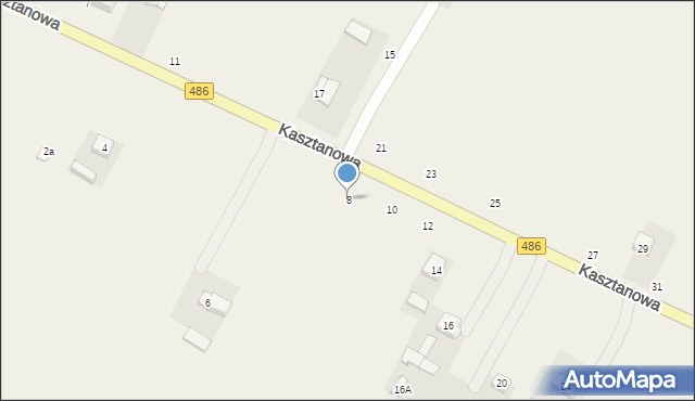 Kraszkowice, Kasztanowa, 8, mapa Kraszkowice