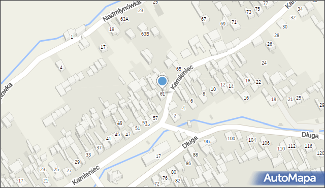 Krempachy, Kamieniec, 61, mapa Krempachy