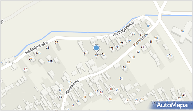 Krempachy, Kamieniec, 69, mapa Krempachy