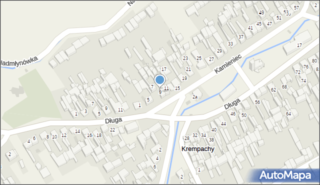 Krempachy, Kamieniec, 9, mapa Krempachy