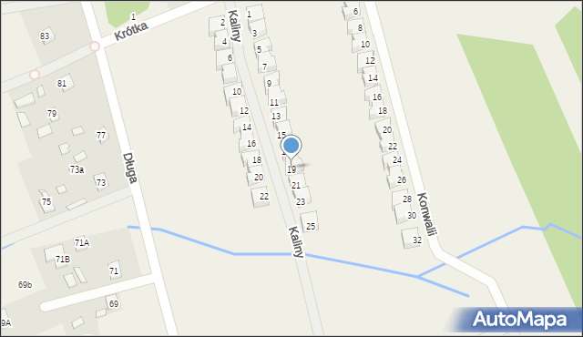 Krępa, Kaliny, 19, mapa Krępa