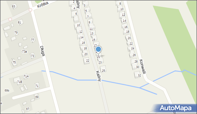 Krępa, Kaliny, 21, mapa Krępa