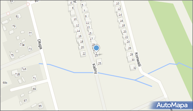 Krępa, Kaliny, 23, mapa Krępa