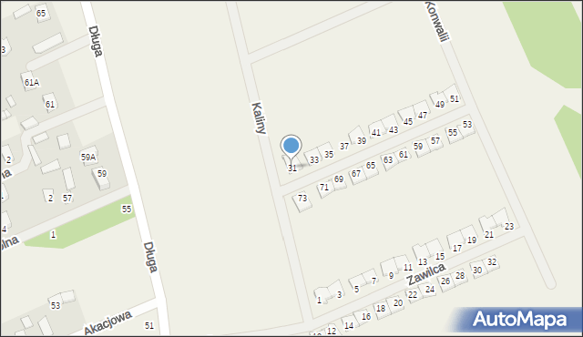 Krępa, Kaliny, 31, mapa Krępa