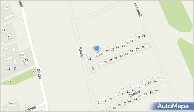 Krępa, Kaliny, 33, mapa Krępa