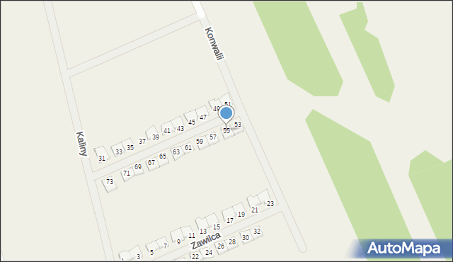 Krępa, Kaliny, 55, mapa Krępa