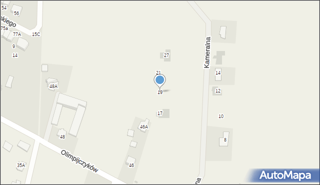 Krępiec, Kameralna, 19, mapa Krępiec
