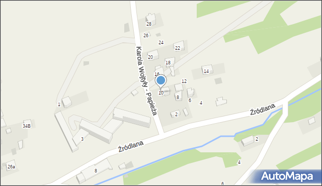 Krościenko nad Dunajcem, Karola Wojtyły - Papieża, 10, mapa Krościenko nad Dunajcem