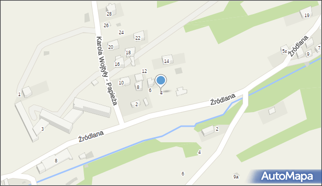 Krościenko nad Dunajcem, Karola Wojtyły - Papieża, 4, mapa Krościenko nad Dunajcem