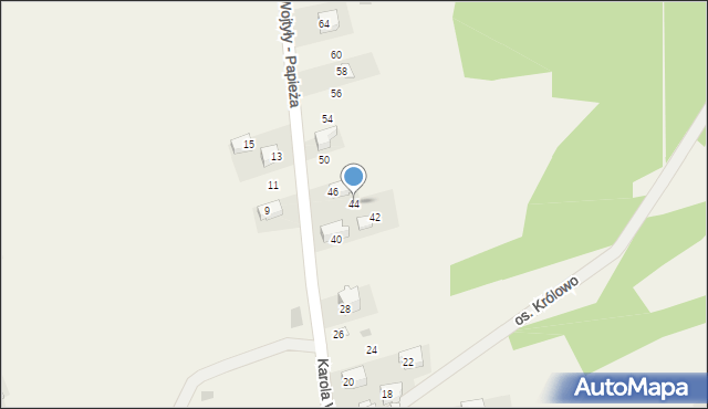 Krościenko nad Dunajcem, Karola Wojtyły - Papieża, 44, mapa Krościenko nad Dunajcem