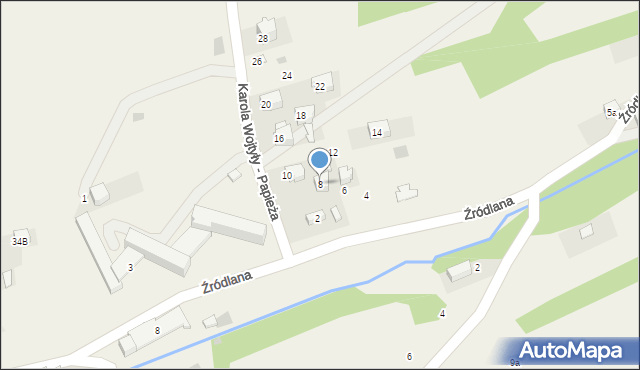 Krościenko nad Dunajcem, Karola Wojtyły - Papieża, 8, mapa Krościenko nad Dunajcem