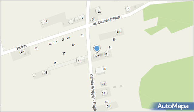 Krościenko nad Dunajcem, Karola Wojtyły - Papieża, 82a, mapa Krościenko nad Dunajcem