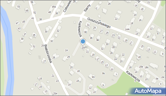 Krosno, Karłowicza Mieczysława, 23, mapa Krosna