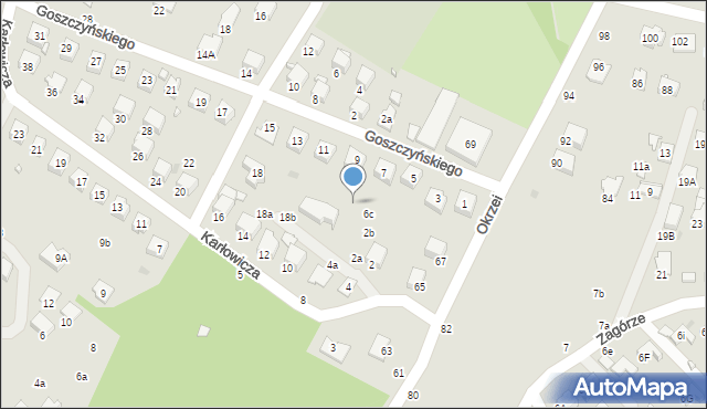 Krosno, Karłowicza Mieczysława, 6d, mapa Krosna
